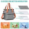 Изолированная сумка для ланча 550 мл, герметичная сумка-холодильник с сетчатыми карманами, термоконтейнер для еды