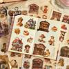 10 листов Винтажные ПЭТ Ваcи Бумажные Наклейки DIY Скрапбукинг Коллаж Декор Junk Journal Эстетика Наклейка