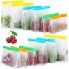 3pcs/set PEVA Food Silicone Bag Reusable Kitchen Fresh Bag New Zip Lock Bag