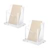 Pureseek Business Card Stand, Clear Acrylic, Vertical, Set of 2 [Parallel Import]