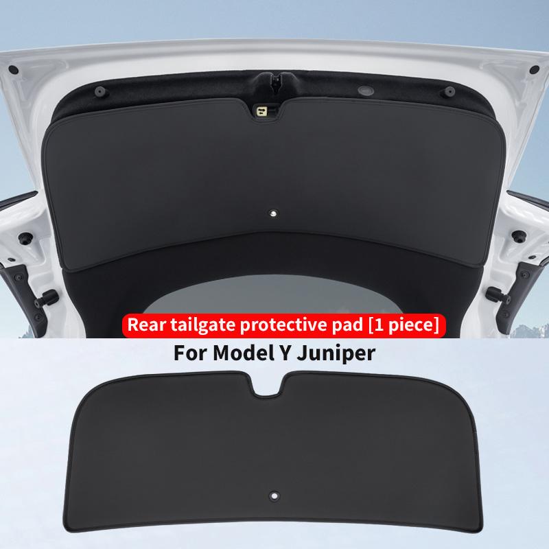 For the 2025 Tesla Model Y Juniper/Model YL Trunk Tailgate Pad Kick Pad, Rear Door Suede Protection Pad, Dirt Pad, 1 Pieceodel