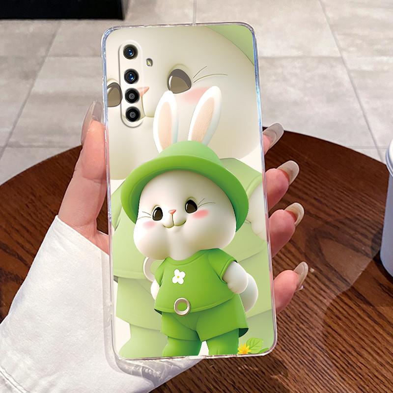 Чехол для Realme XT RMX1921 Чехол для Realme X2 Роскошный Милый Любовь Кролик Забавный Прозрачный Силиконовый Чехол для Телефона RMX1992 RMX1993 RMX1991