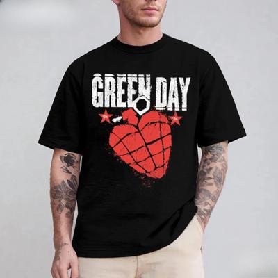Green Day 20 лет Идиотского Рок-группа Семейный Подарок Футболка Подарок для Фанатов Высококачественный Люкс Подходит и для Мужчин, и для Женщин Топ Y2k Летний