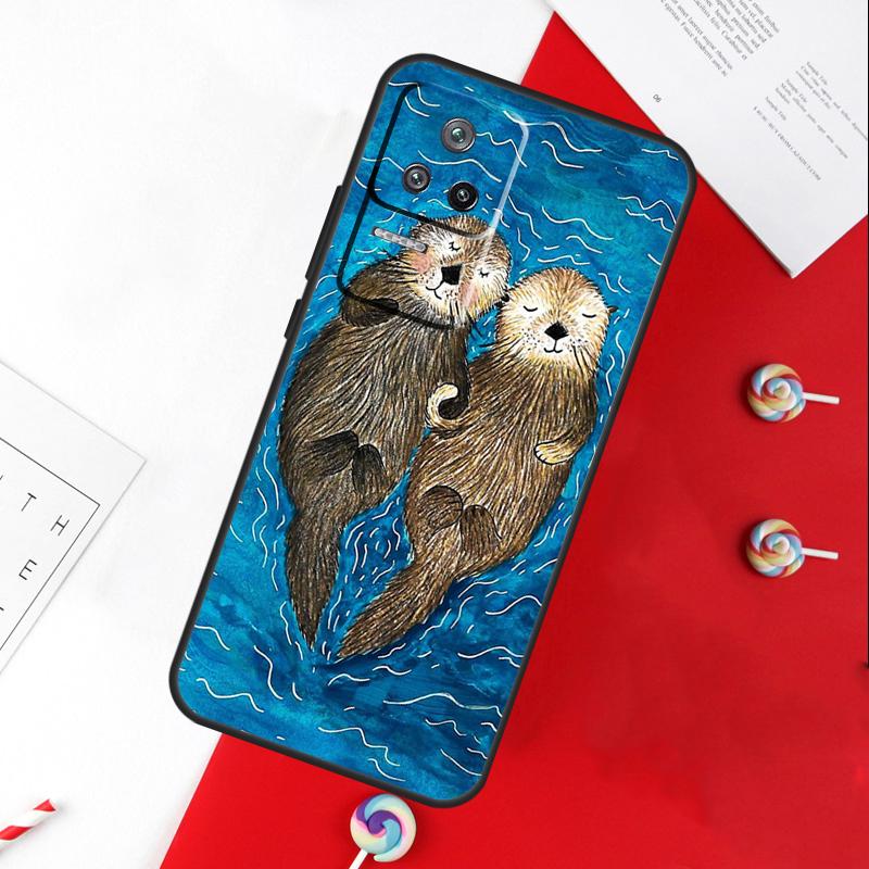 Милый мультяшный выдра Чехол Для Xiaomi 14 Ultra 15 13 11T 12T 13T 14T Pro POCO X7 Pro X3 X5 X6 M6 F5 F6 Pro Чехол