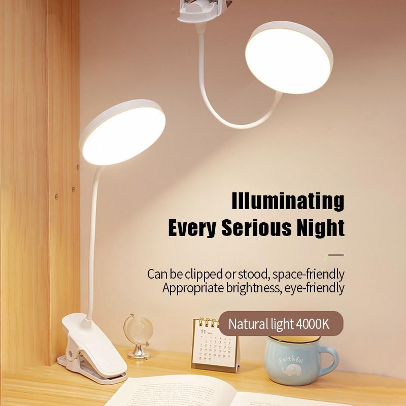 Защита глаз светодиодная настольная лампа с 3 режимами освещения перезаряжаемый ночник регулируемый светильник для чтения спальня зажимного типа для прикроватной тумбочки студенческого общежития