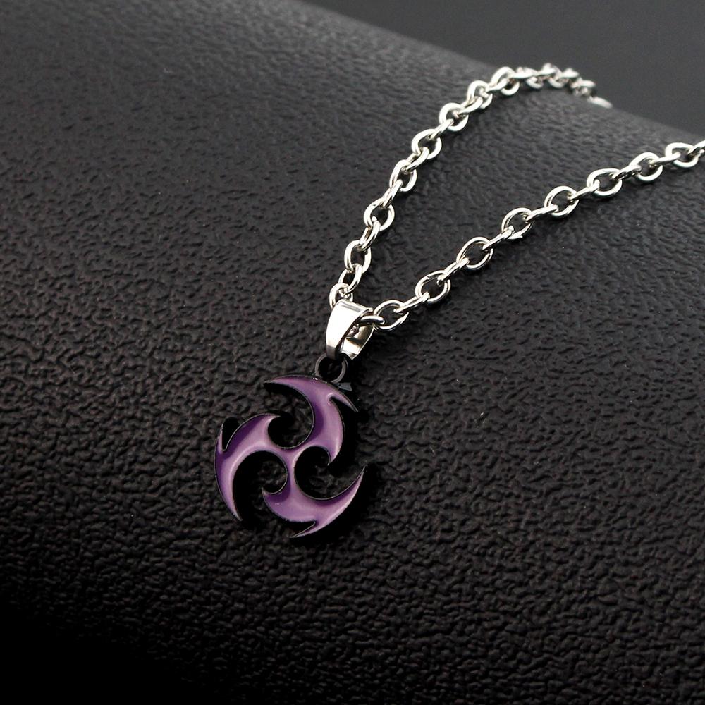 Genshin Impact кулон ожерелье подростковое милое аниме мультфильм призрак ожерелье из нержавеющей стали для мужчин женщин ювелирные аксессуары подарок
