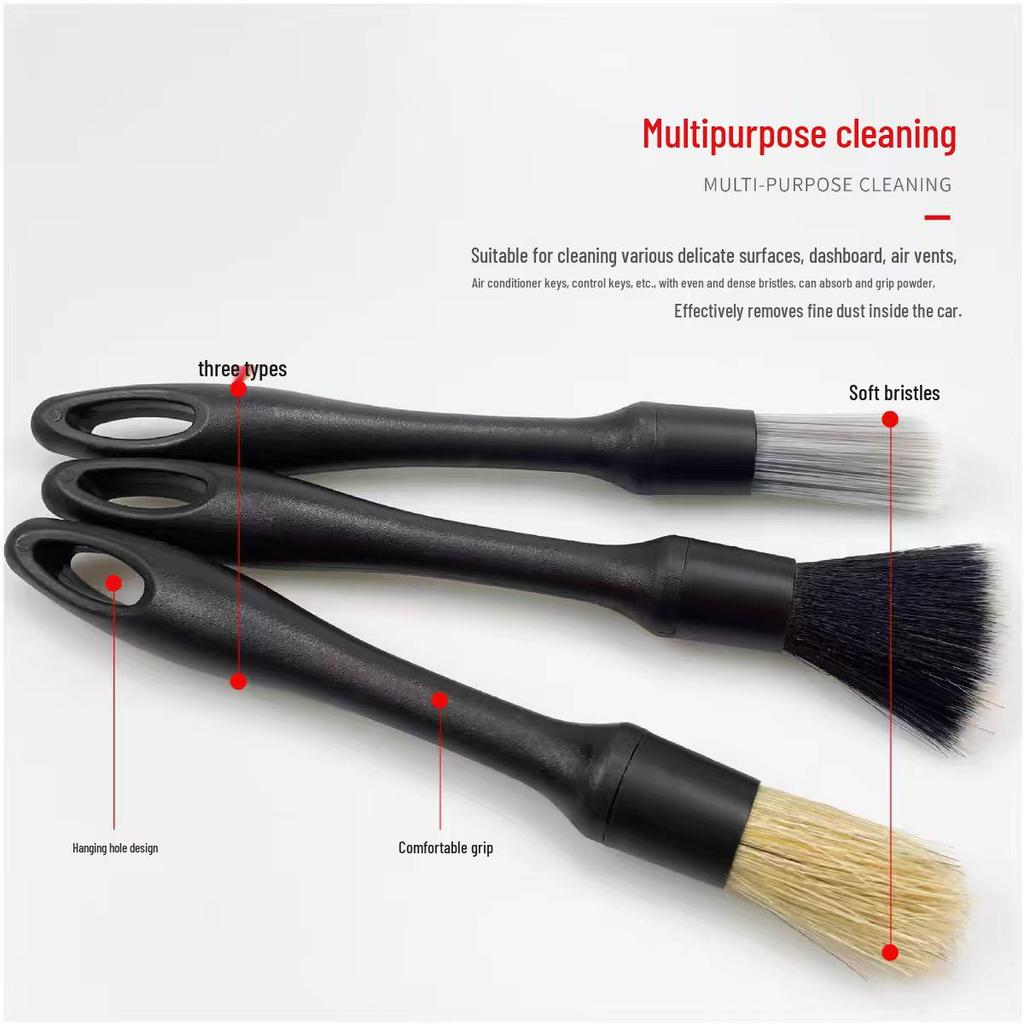 Кисть для детализации салона автомобиля с мягкой щетиной для вентиляционных отверстий, щелей и краев