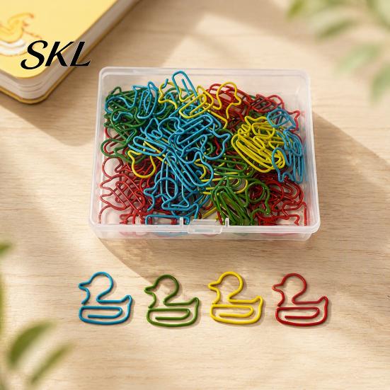 Stationery Gifts for Students 50PCS Cute Decorative Paper Clips, Colorful Assorted Shapes Metal Bookmark Page Markers Journaling File Organizer Office