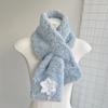 Thick Warm Neck Cover Cozy Plush Scarf Snowflake Fur Scarf Windproof Windproof Neckerchief For Cold Weather Student Outdoor