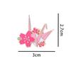 Pink Pretty Brooch Lucky Cartoon Paper Crane Flower Enamel Pins Custom Alloy Backpack Lapel Badge Jewelry Gifts for Girls Couple