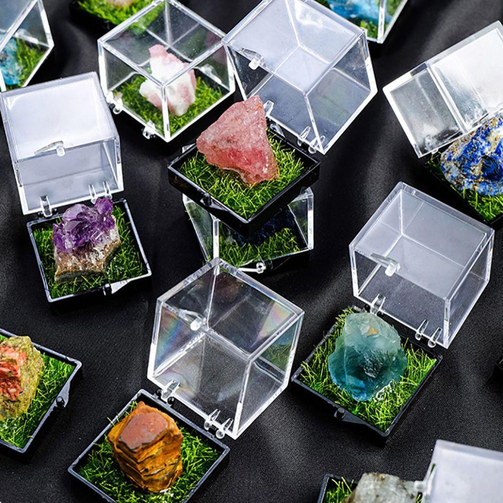 Многоцветный природный минеральный образец неправильной формы кристаллический камень образцы подарки руда коробки