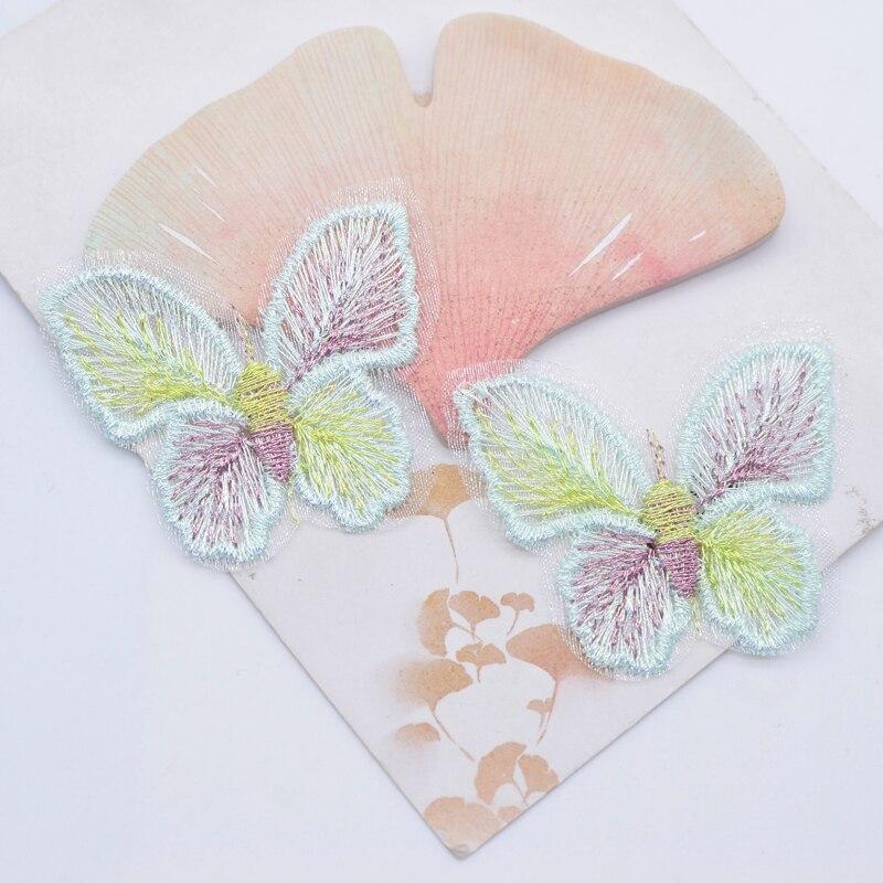 12 шт. 50*40 мм Мираж, вышитая сетка, аппликации в виде бабочек для одежды, шляпа, нашивки для шитья, головные уборы «сделай сам», заколки для волос, аксессуары с бантом