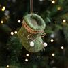 Plush Fabric Gloves Boots Shoes Christmas Tree Ornaments Decorative Ornaments Pendants