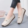 35-44 Spring/Autumn Female Leather Flat Flat Shoe Nurse Shoes Shoes Retro Navy Blue Loafers for Women