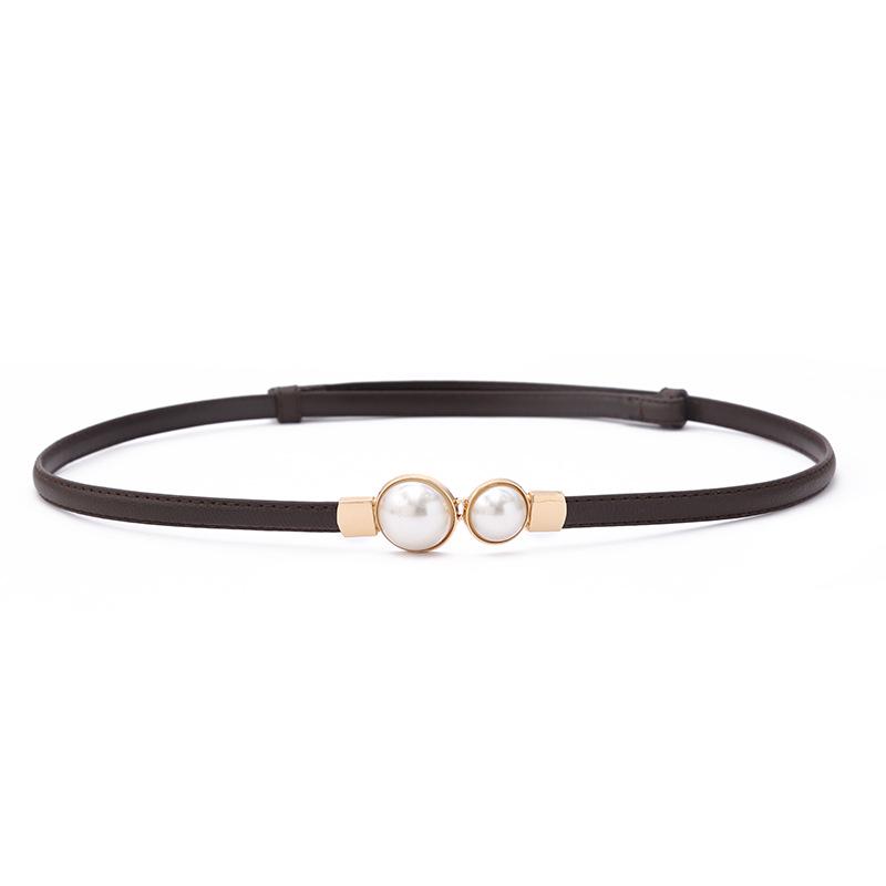 Женский тонкий корейский кожаный ремень: Регулируемый, универсальный, идеально подходит для тренчей и платьев