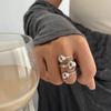 Sexy Big Red Lip Shape Lip Piercing Y2K Finger Ring Geometric Sexy Versatile Jewelry Rings for Women Unique Punk Party Gift