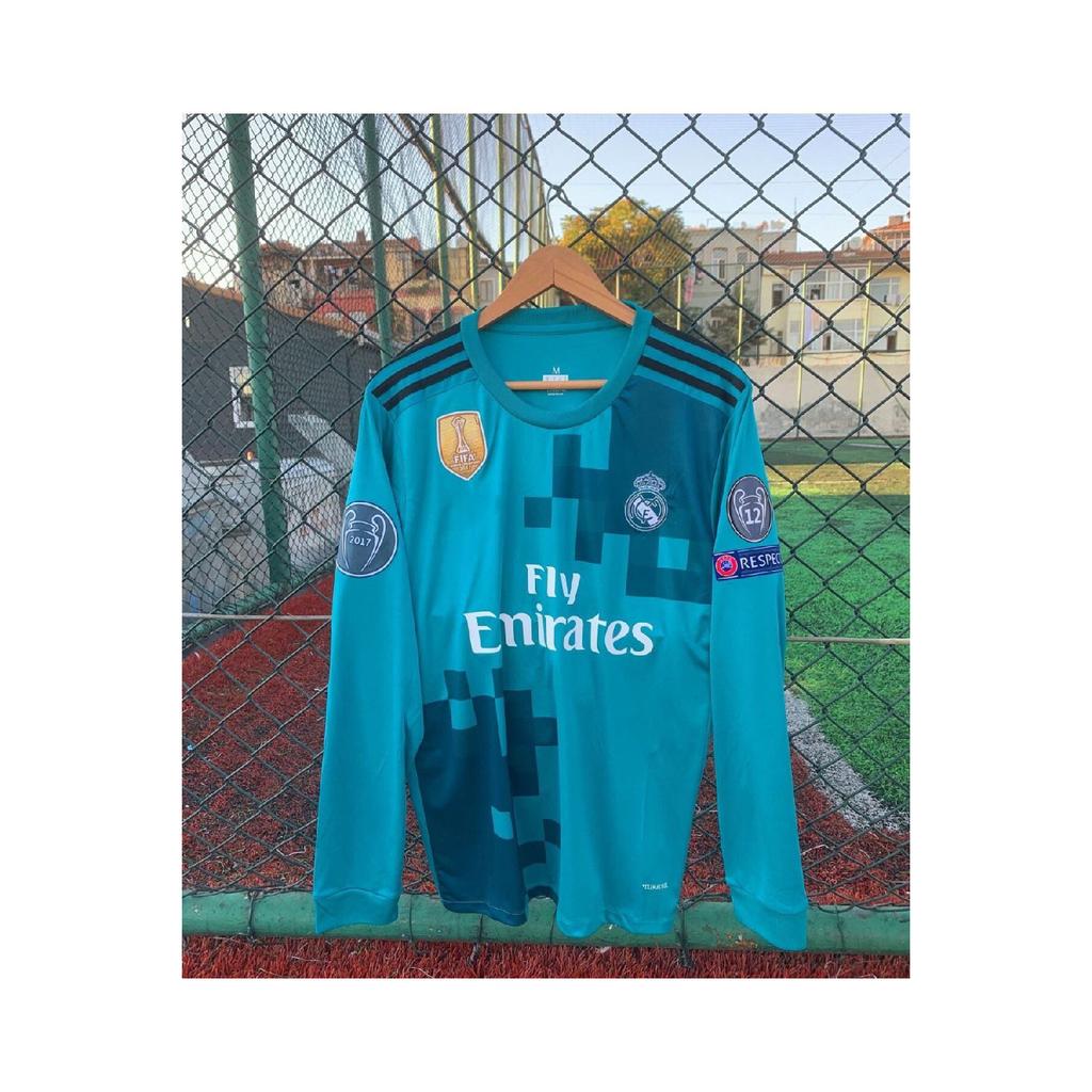 2018 Season Cristiano Ronaldo Long Sleeve Turquoise Jersey