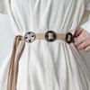 Vintage Coin Braided Sash Belt Boho Tassel Waistband Western Knotted Dress Girdle For Women Decoration