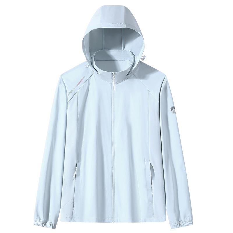 Summer ice silk sunscreen clothing men's outdoor fishing sunscreen clothing thin jacket women's UV protection quick-drying breathable skin clothing