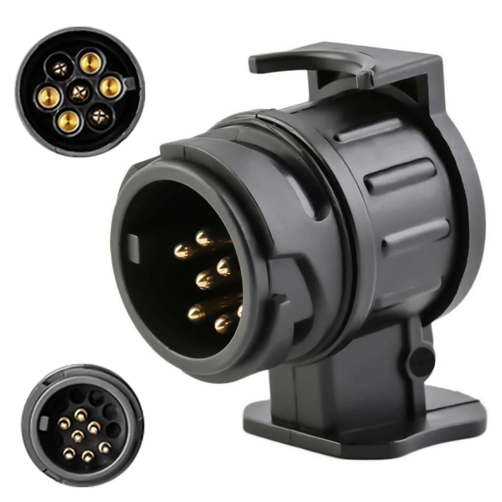 13 Pin To 7 Pin Towing Adaptor Trailer Caravan Truck Towbar Car Plug Adapter 12V Waterproof Electric Socket Converter Connector
