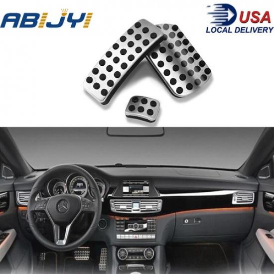 3Pcs Non Slip Accelerate Brake Foot Pedals Cover Pad For Mercedes-Benz W176 W245