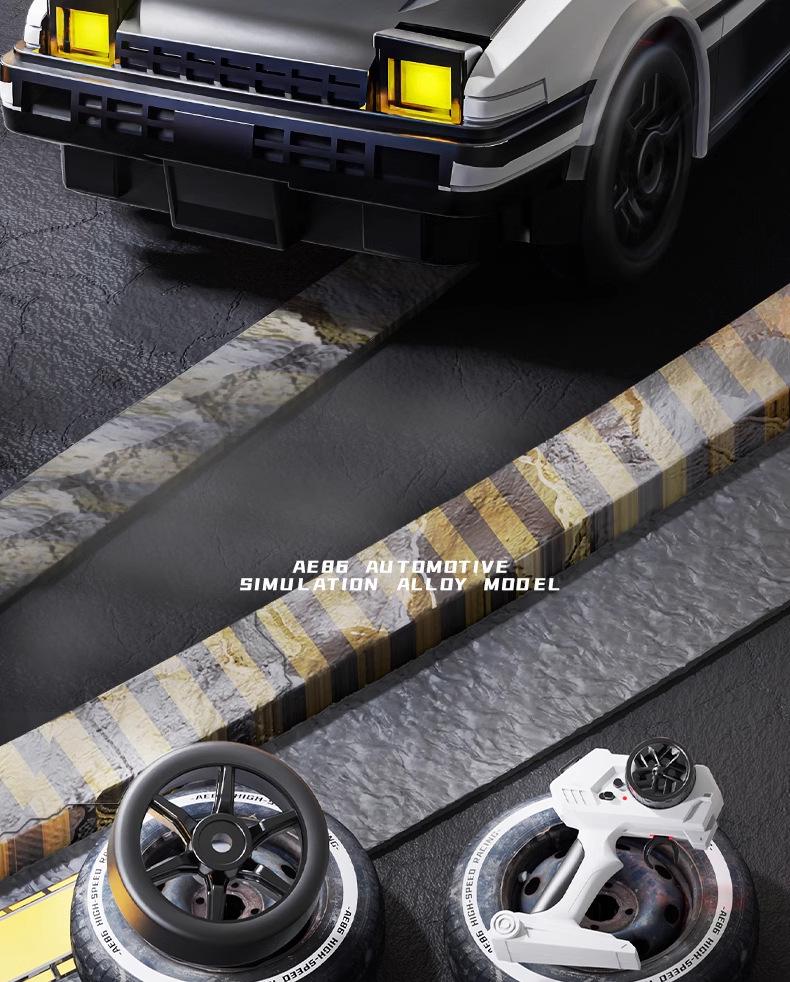 Высокоскоростная дрифт-радиоуправляемая машина AE86 с откидными фарами - 4WD гоночная игрушка для детей