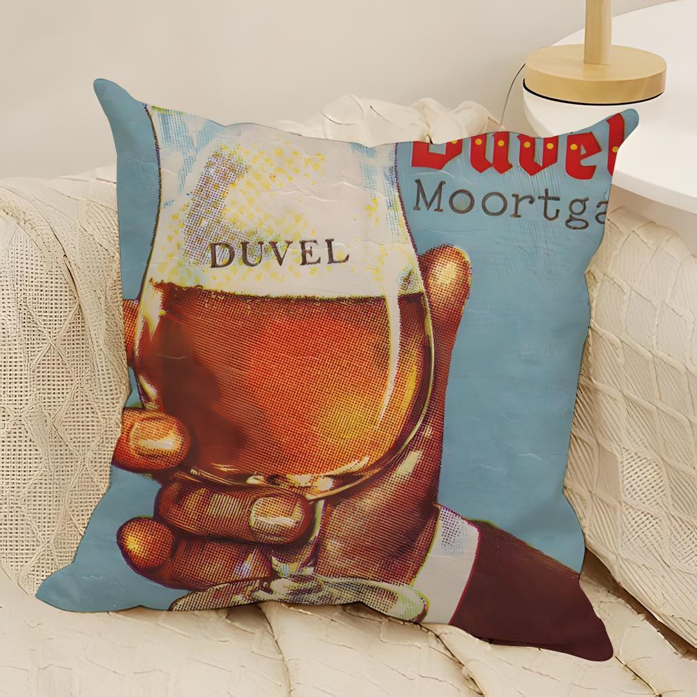Крутой D-Duvel Moortgat Brewery 2 Наволочка Натуральный Лен Двусторонний Принт Диван Домашний Декор Чехол для Подушки