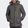 Adidas Xploric Parka Windproof Warm Hooded Cotton Jacket Men Outerwear Gray-Green DZ1432