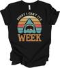 Sorry I Can't It's Shark Week Funny Retro Vintage Shark Lover Gift T-Shirt