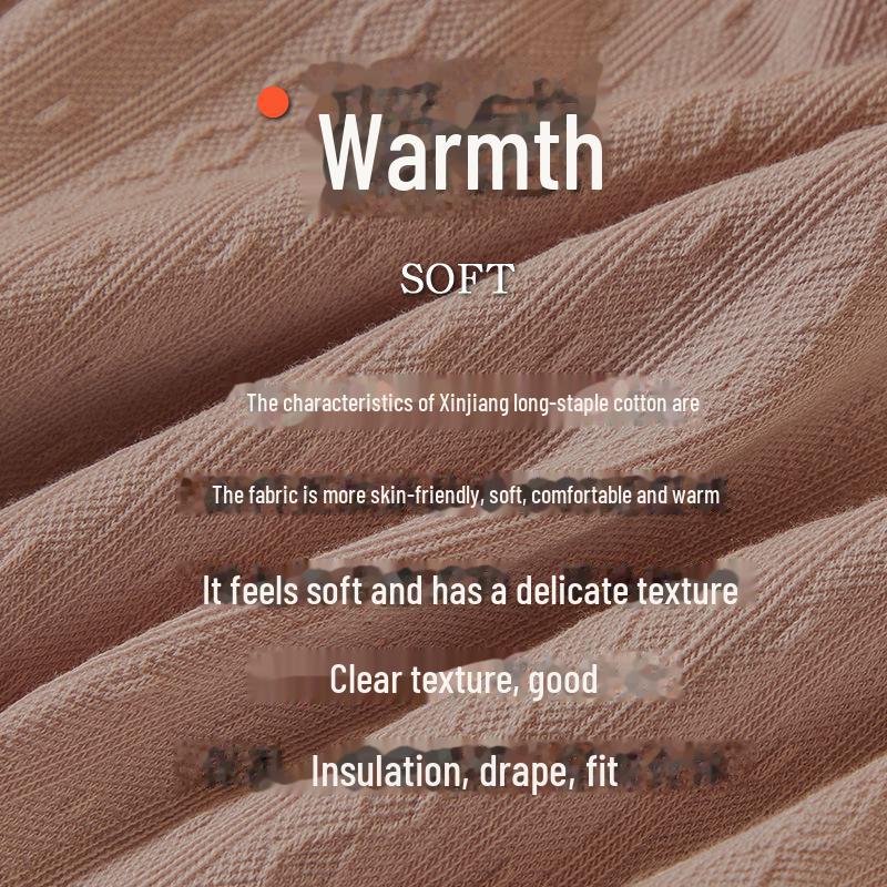 "Женский осенний термокомплект": Топ с круглым вырезом и бесшовные утягивающие брюки, Синьцзянский длинноволокнистый хлопок.