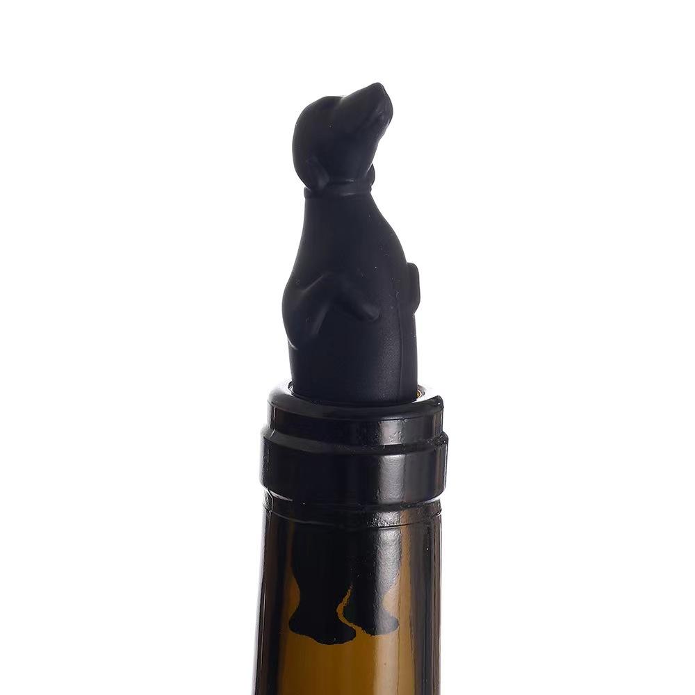 Silicone Bottle Stopper Cute Cat Taste Wine Dachshund Dog Bottle Stopper Portable Dog or Cat Wine Opener for Wine or Pet Lover 5