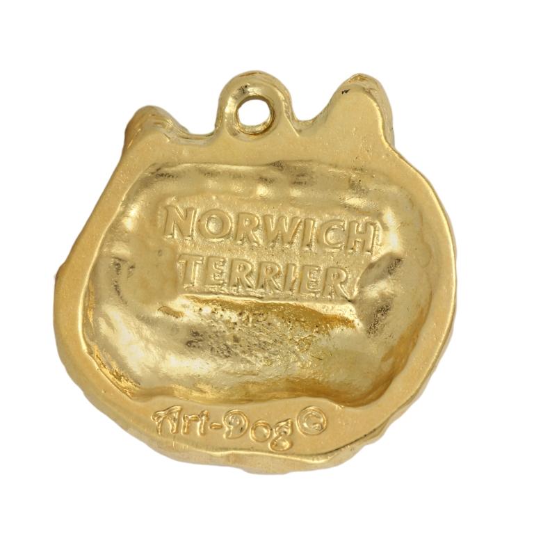 Norwich Terrier - Gilded Key Ring with Dog In Gift Box, Handbag Decoration, Luxury Accessory by Art-Dog Brand