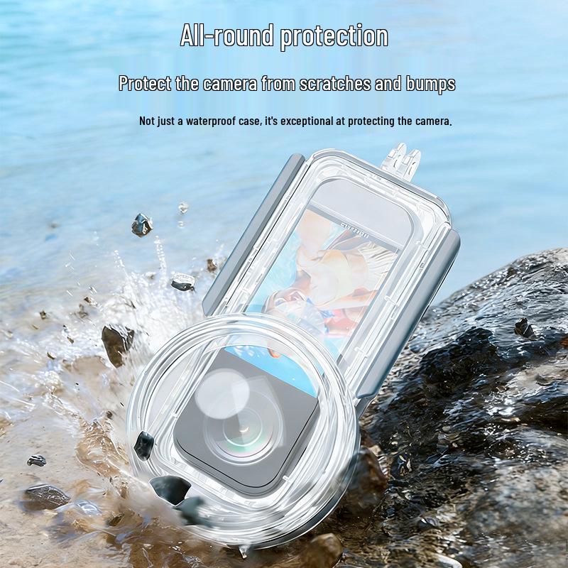 Невидимый водонепроницаемый кейс для дайвинга для Insta360 X5, герметичный до 50 м, высокая прозрачность