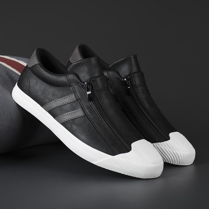 Мужская парусиновая повседневная обувь, уличные бежевые кроссовки, мужские модные двухрядные боковые молнии, дизайнерские лоферы, легкая прогулочная обувь для мужчин