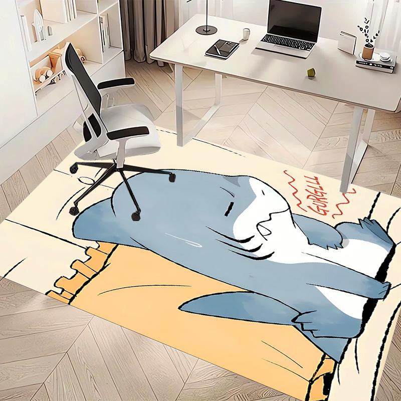 Jeff the Land Shark5 Printed Absorbent Washable Carpet, Non-Slip Bathroom Mats, Kitchen Rugs, Yoga Mat,Living Room Entrance, Camping Picnic Rugs