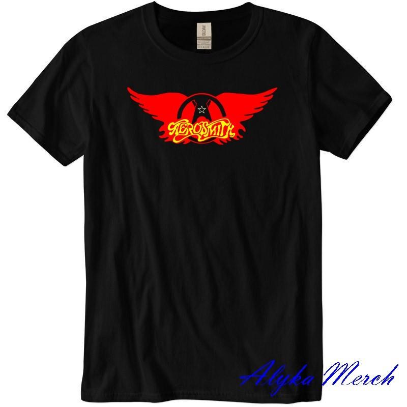 Aerosmith Band Logo T-shirt New Heavy Cotton tee USA Size S - 5XL