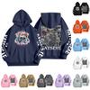 Unisex Fashion Lightweight Long Sleeve Pullover With Pockets Printed Hoodie