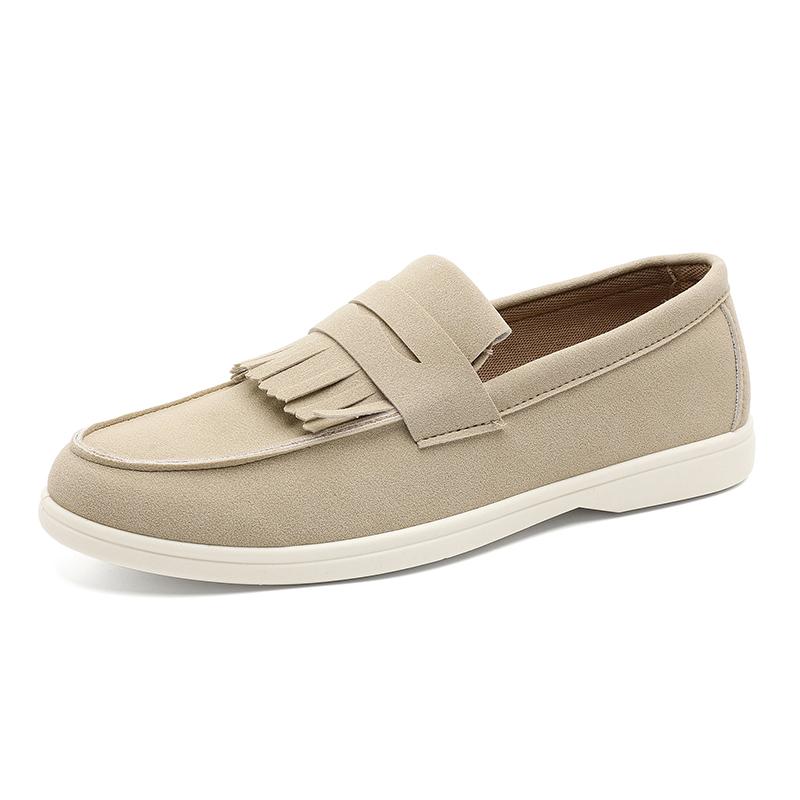Мужские лоферы, деловая обувь, замшевая кожа, мягкая подошва, мужская повседневная обувь, ретро, плоская обувь для платья, мокасины, дизайнерские слипоны, мужская обувь
