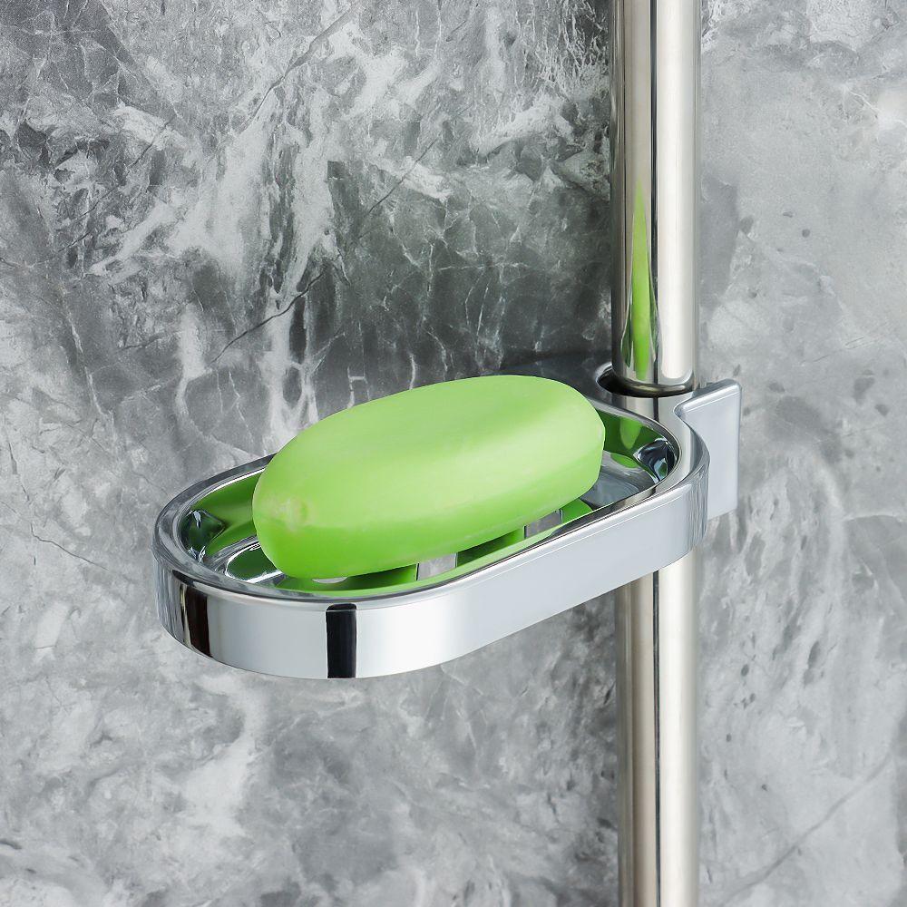 For 22 24 25 mm Home Bath Shower Plates Soap Holder Soap Dishes Adjustable Rail Slide