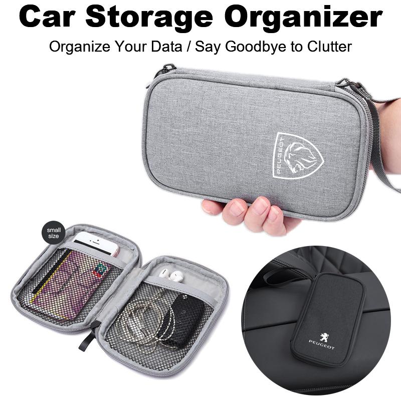 Car Key Pack Auto Driver's License Phone Storage Bag For Peugeot 208 308 307 207 3008 407 508 2008 5008 406 408 607 4008 Rifter