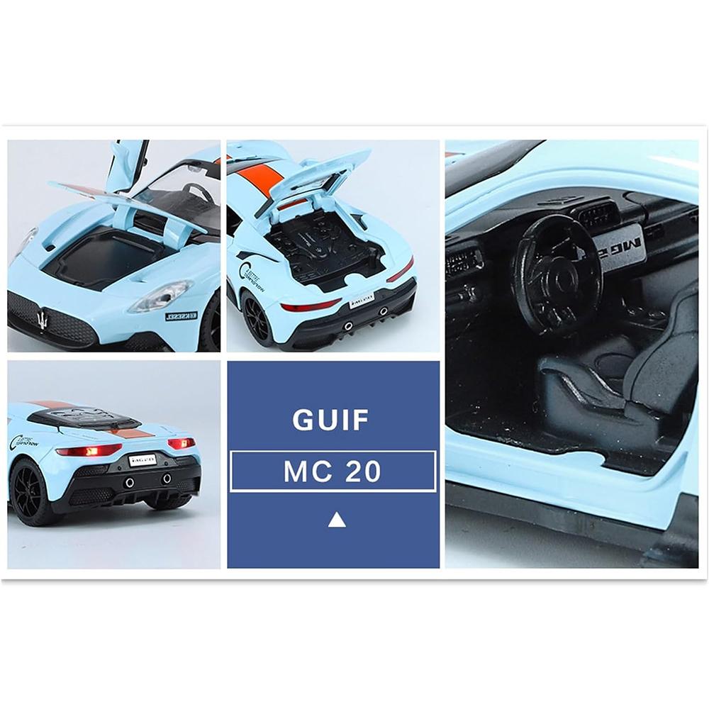 Модель игрушечного автомобиля в масштабе 1/32 MC20 911 Gulf, литая игрушка из сплава, звук и свет, коллекционная вещь, детский подарок на день рождения