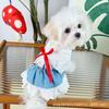 Spring and Summer Cowboy Princess Skirt Pet Dog Cat Clothes Skirt Than Bear Dog Skirt