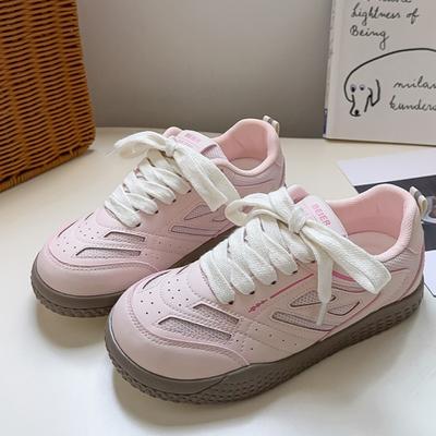 Женская повседневная спортивная обувь Новые универсальные кроссовки с сеткой Дышащая повседневная женская обувь Розовые кроссовки для женщин