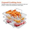 3-layers Air Fryer Rack Multi-Layer Stainless Steel Stackable Grid Grilling Rack Cooking Toast Rack for Oven Microwave Baking