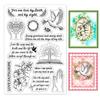 PVC Plastic Stamps for DIY Scrapbooking Photo Album Decorative Cards Making Stamp Sheets Chinese Character 16x11x0.3cm