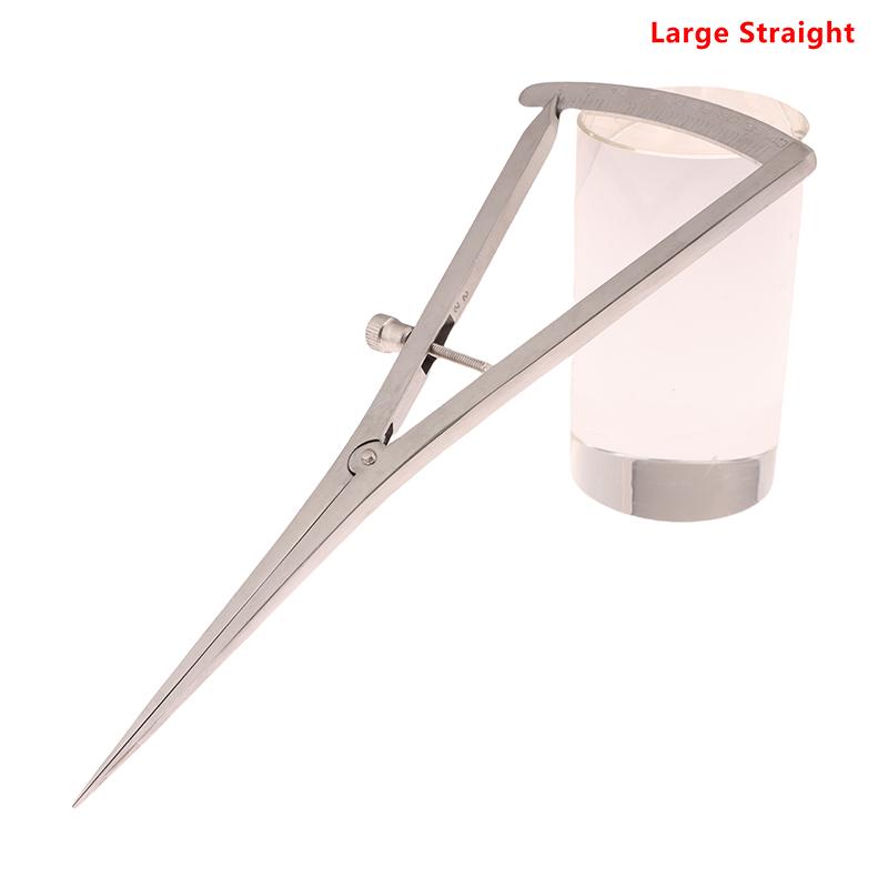 Dental Implant Bone Caliper Dental Crown Gauge Calipers Ruler Curved/Straight Head Dental Surgical Wax Bone Dental Instrument