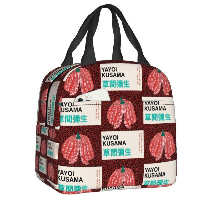 Custom Yayoi Kusama Self Portrait Lunch Bag Women Cooler Thermal Insulated Lunch Box for Children School