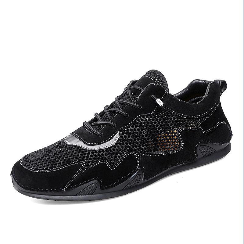 Летняя мужская сетчатая дышащая мягкая обувь для ходьбы Удобная повседневная качественная легкая сетчатая обувь для мужчин Кроссовки Большой размер