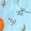 Copper Blue Ocean Ship Lighthouse Starfish Turtle Dolphin Charms Pendants Fit Bracelets Diy Jewelry Gifts