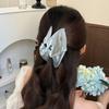 Satin Cloth Shark Clamp Simple Shell Hair Accessories Fashion Ponytail Hair Clip  Back of Head